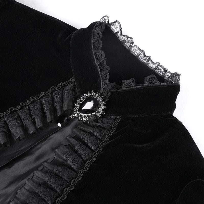 Women's Gothic Ruffled Mesh Lace Jacket - Image 11