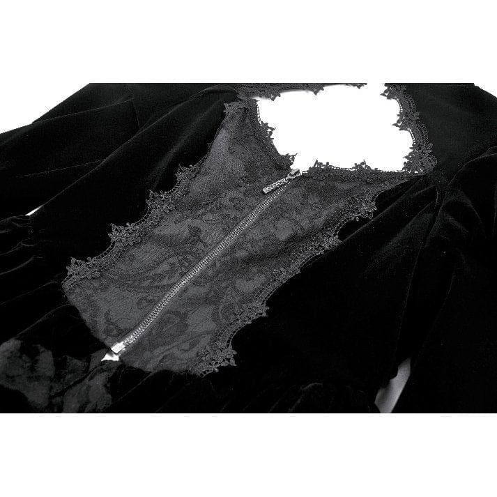 Women's Gothic Ruffled Tiered Hem High Low Puff Sleeved Jacket - Image 15
