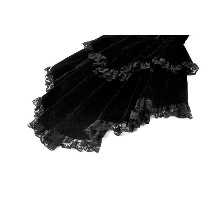 Women's Gothic Ruffled Tiered Hem High Low Puff Sleeved Jacket - Image 18