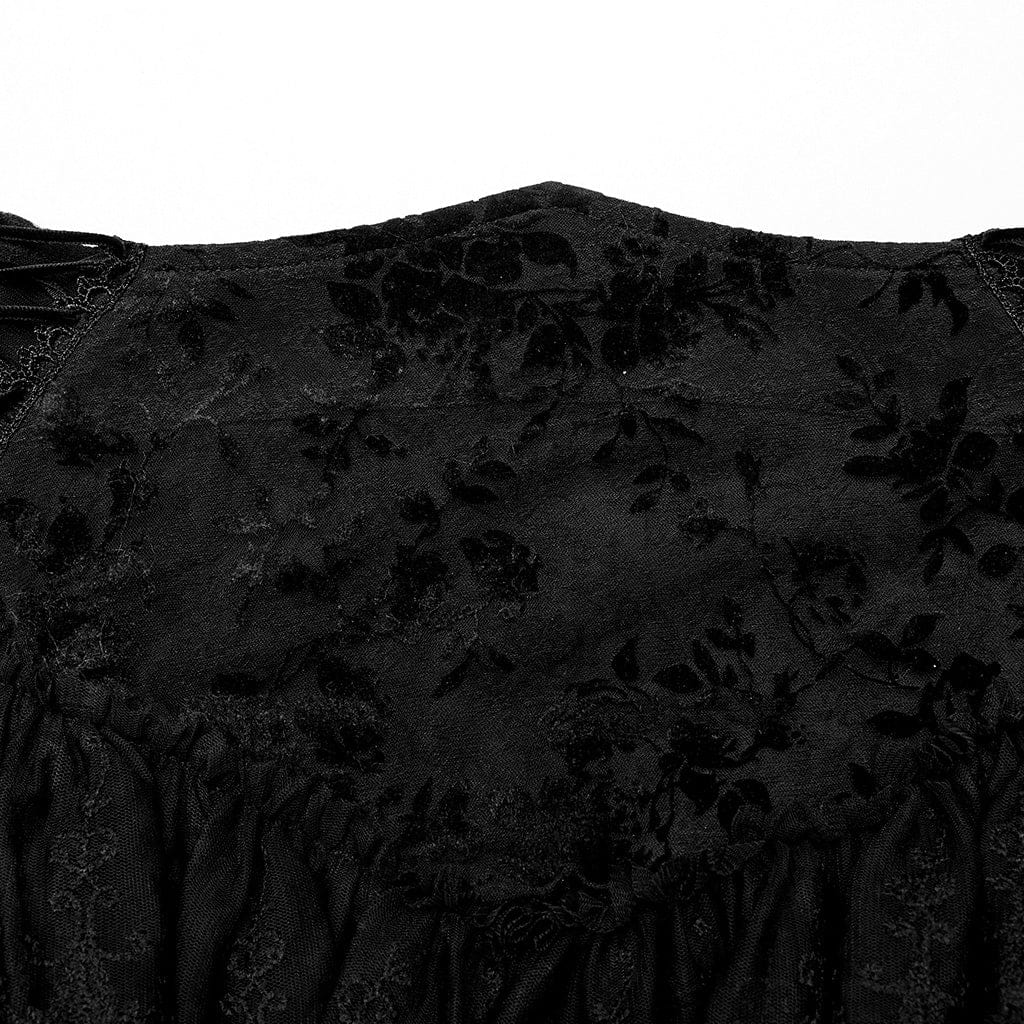 Women's Gothic Ruffles Layered Lace Skirt - Image 13