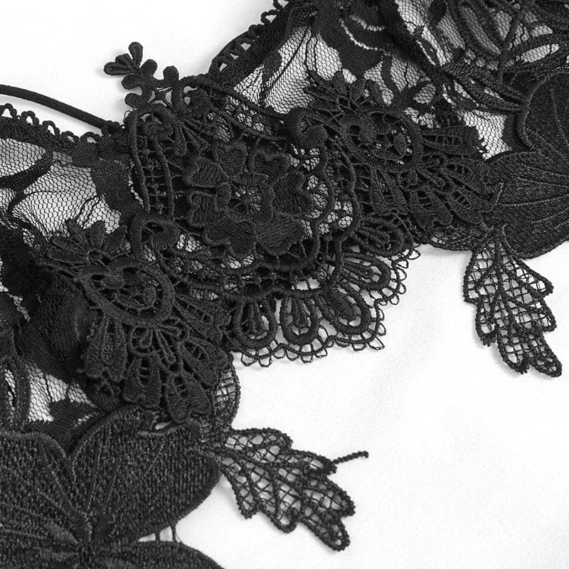 Women's Gothic Sexy Crochet Bra Lingerie Set - Image 8