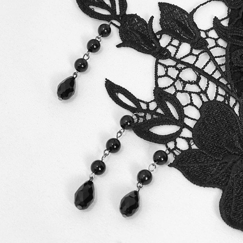 Women's Gothic Sexy Crochet Bra Lingerie Set - Image 9
