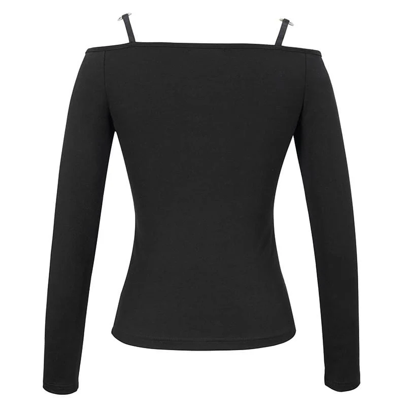 Women's Gothic Sheepshead Printed Plunging Top - Image 6