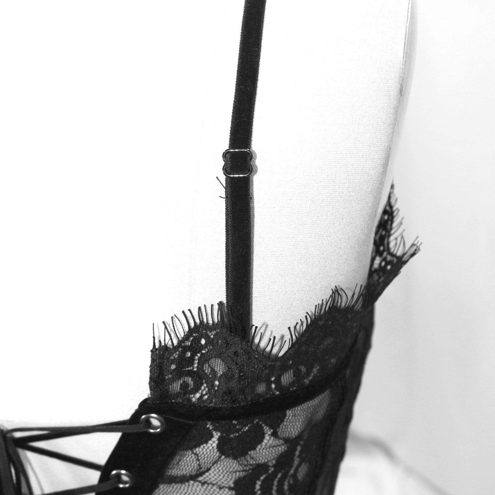 Women's Gothic Sheer Floral Lace Bustiers - Image 7
