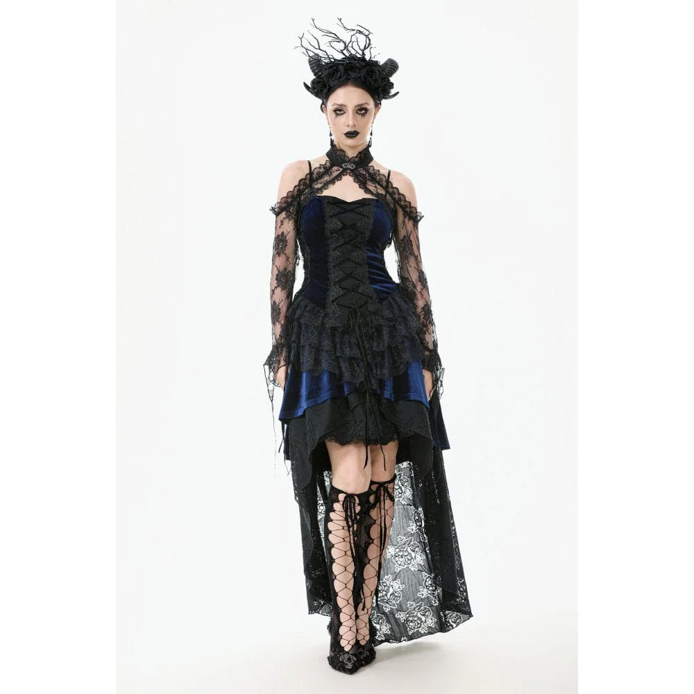 Women's Gothic Sheer Floral Lace Shrug - Image 10