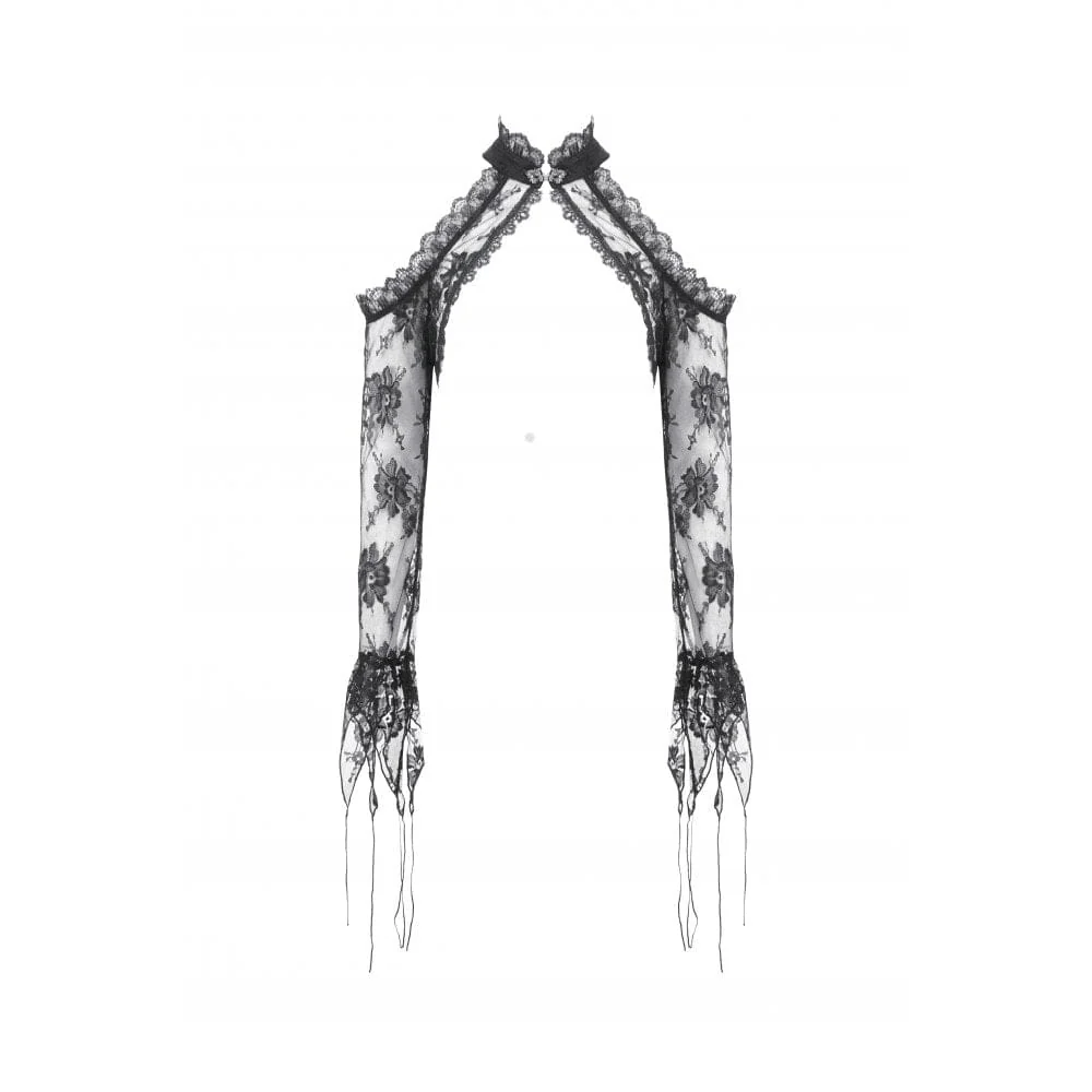 Women's Gothic Sheer Floral Lace Shrug - Image 14