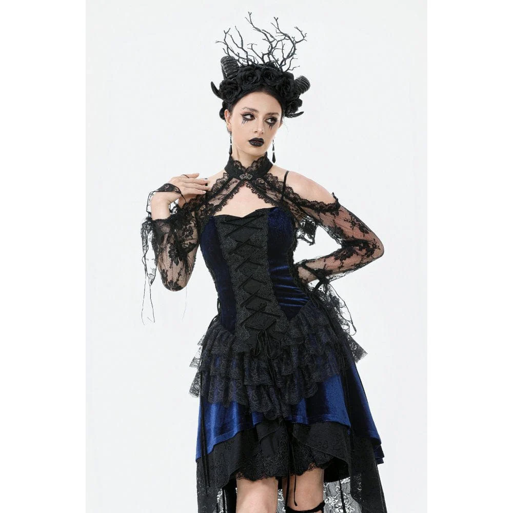 Women's Gothic Sheer Floral Lace Shrug - Image 3