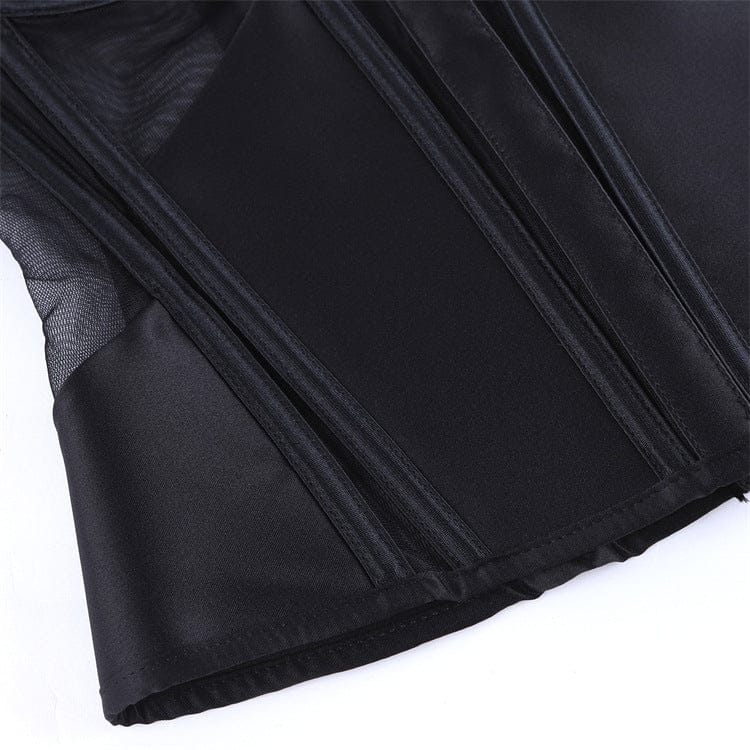Women's Gothic Sheer Lace-up Overbust Corset - Image 9