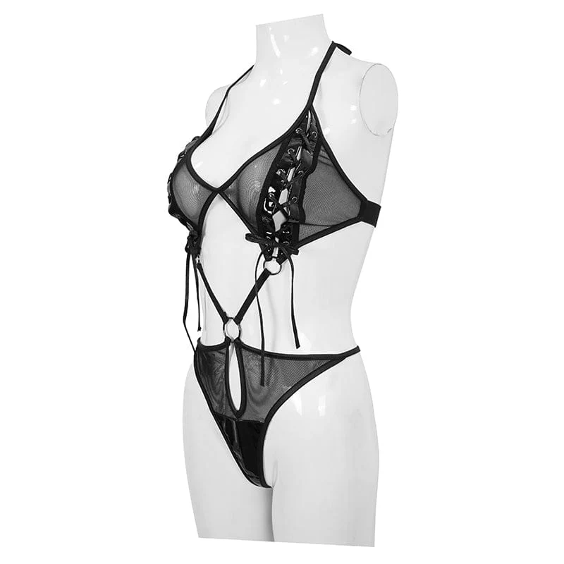 Women's Gothic Sheer Mesh Sexy Lingerie - Image 8