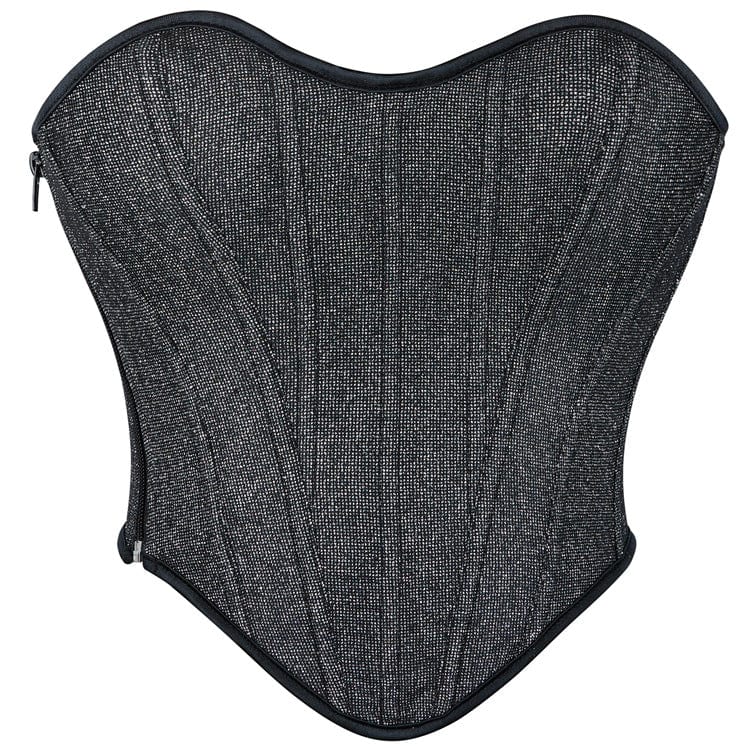 Women's Gothic Side Zipper Lace-up Overbust Corset