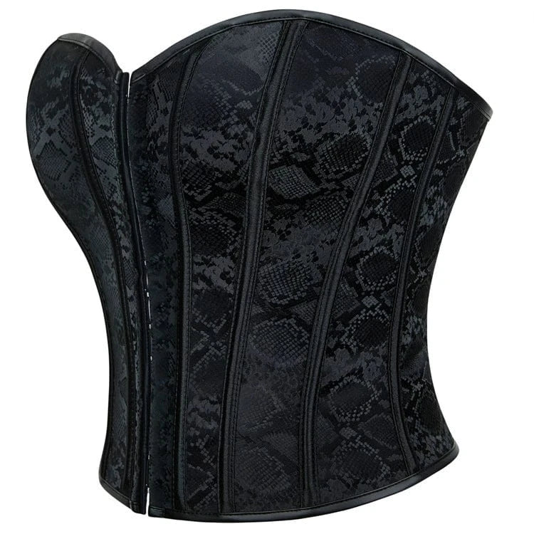 Women's Gothic Single-breasted Lace-up Overbust Corset - Image 2