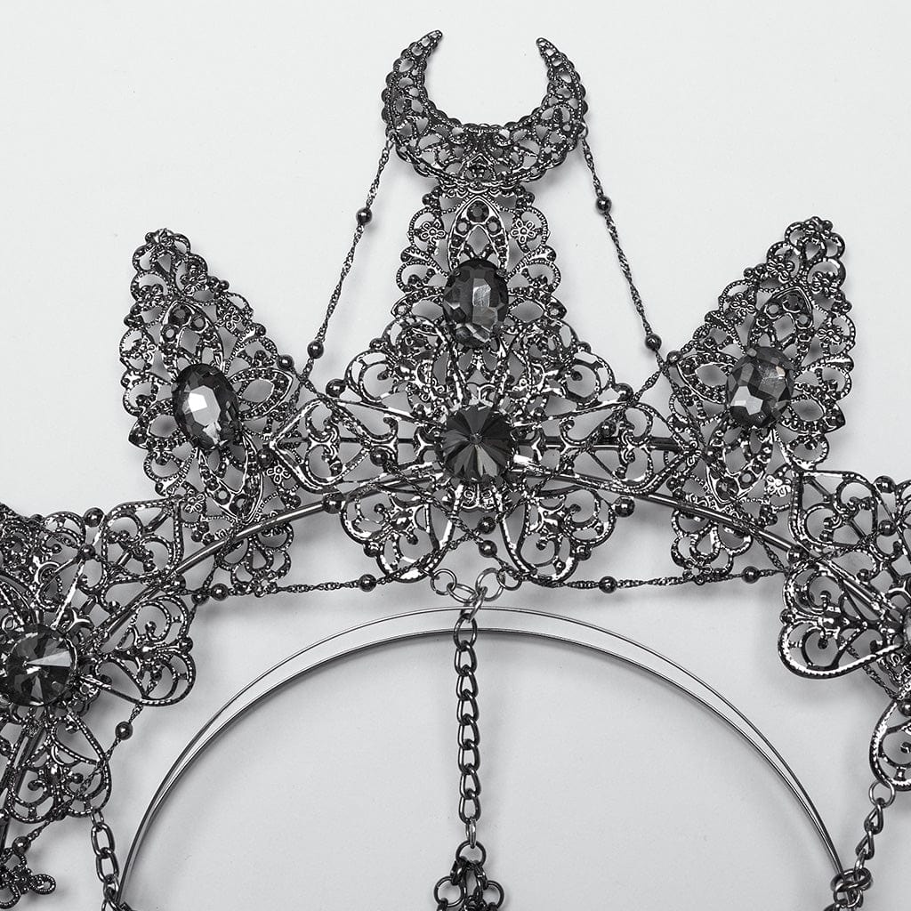 Women's Gothic Skull Chain Crown Headwear - Image 7