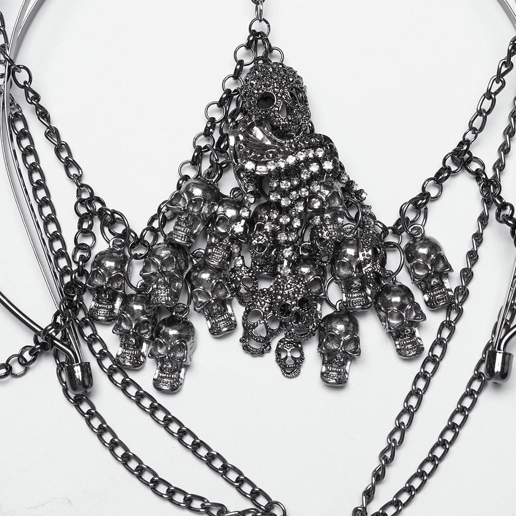 Women's Gothic Skull Chain Crown Headwear - Image 8