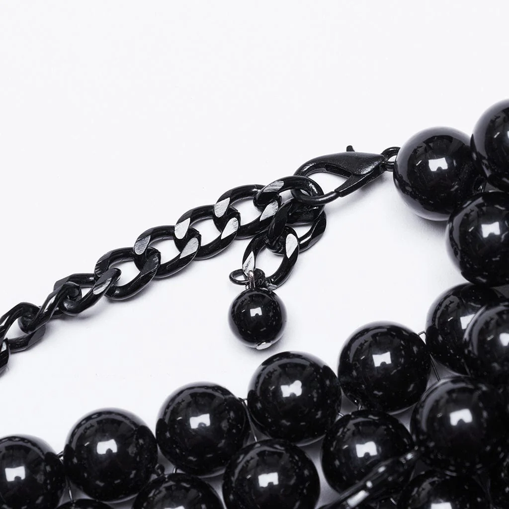 Women's Gothic Skull Layered Beaded Neckwear - Image 8