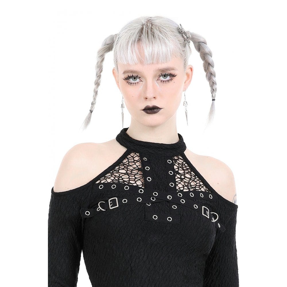 Women's Gothic Skull Studded Earrings