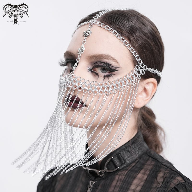 Women's Gothic Skull Tassel Chained Headwear - Image 3