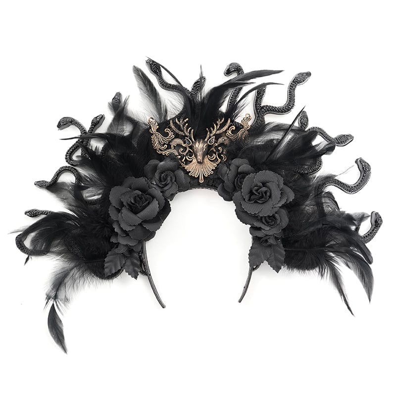 Women's Gothic Snake Flower Hair Accessories - Image 5