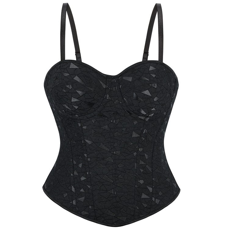 Women's Gothic Splice Lace-up Overbust Corset