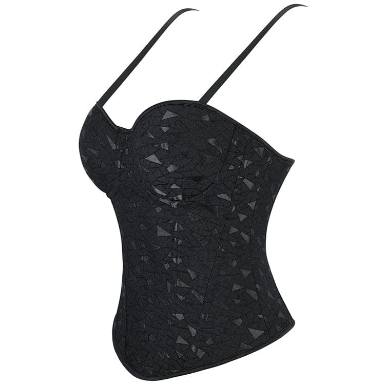 Women's Gothic Splice Lace-up Overbust Corset - Image 2