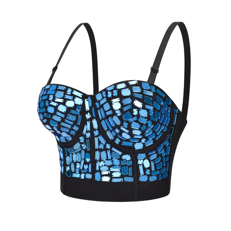 Women's Gothic Square Beaded Bustier - Image 2