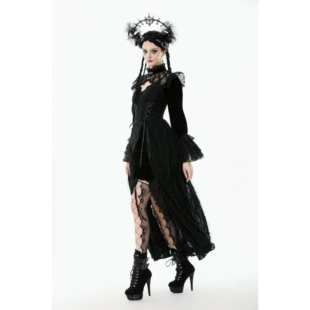 Women's Gothic Stand Collar Flared Sleeved Cape - Image 8