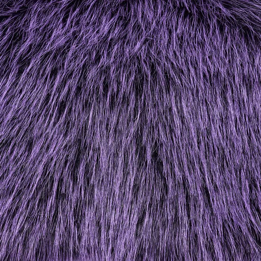 Women's Gothic Stand Collar Gradient Faux Fur Cape Violet - Image 7
