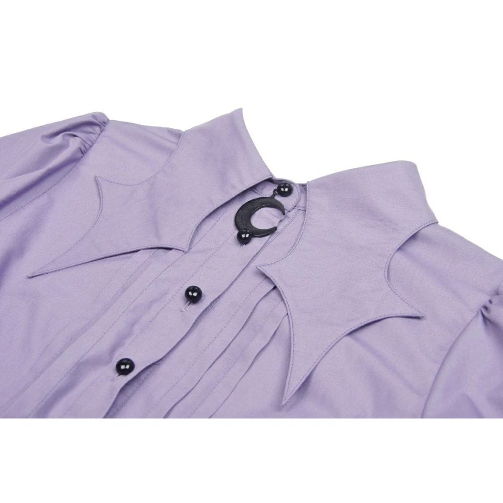 Women's Gothic Star Collar Puff Sleeved Shirt - Image 9