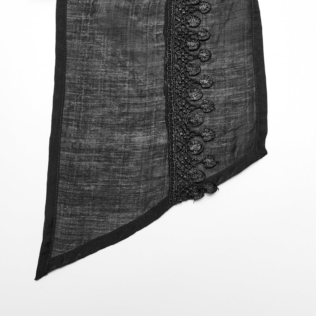 Women's Gothic Star Cutout Scarf with Hood - Image 18