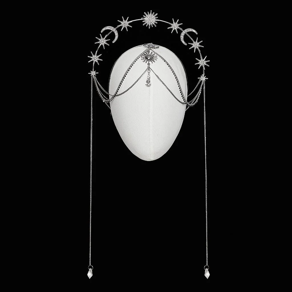 Women's Gothic Star Moon Chain Headwear - Image 5