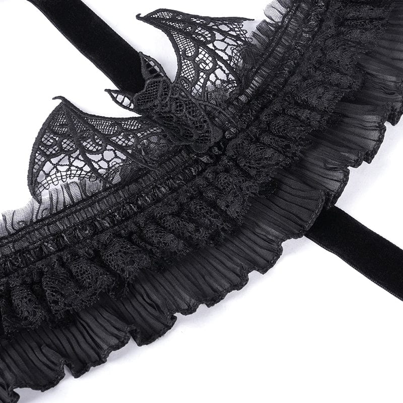 Women's Gothic Strap Cut-out Lace Irregular Hem Skirt - Image 12