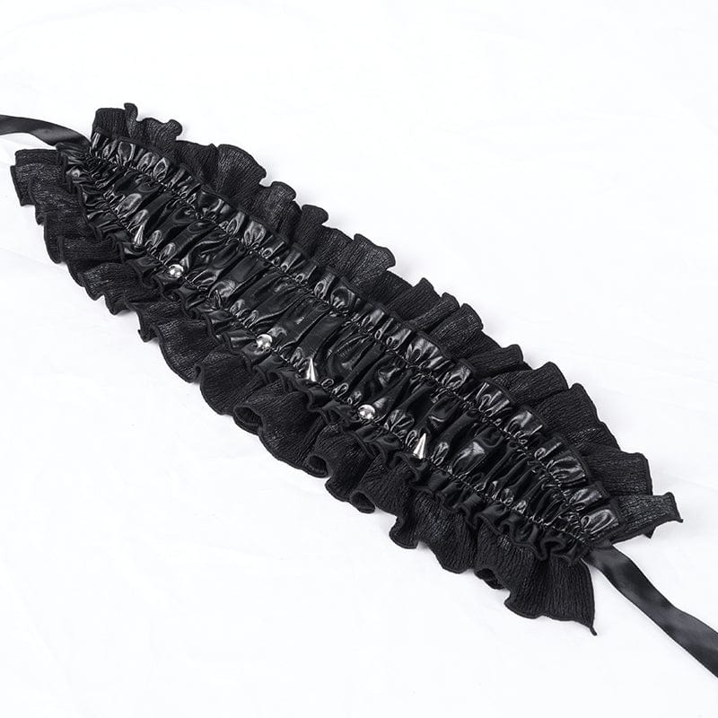 Women's Gothic Strap Ruffled Mesh Hair Accessories - Image 8