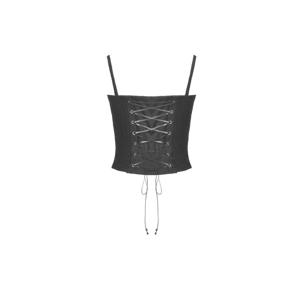 Women's Gothic Strappy Bustiers With Belt - Image 6