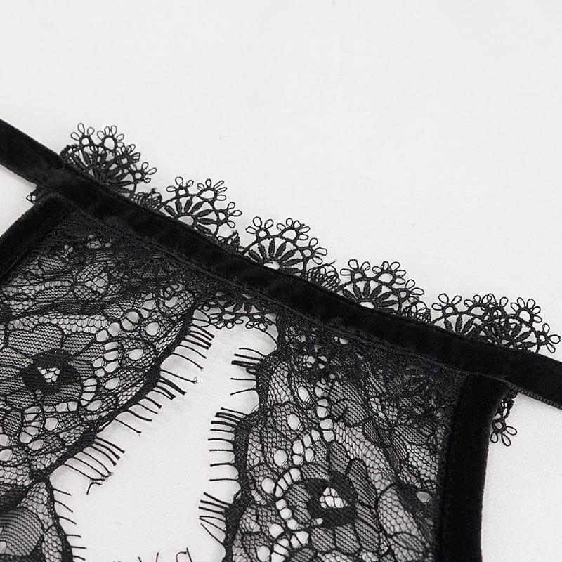 Women's Gothic Strappy Cutout Lace Bustier - Image 10