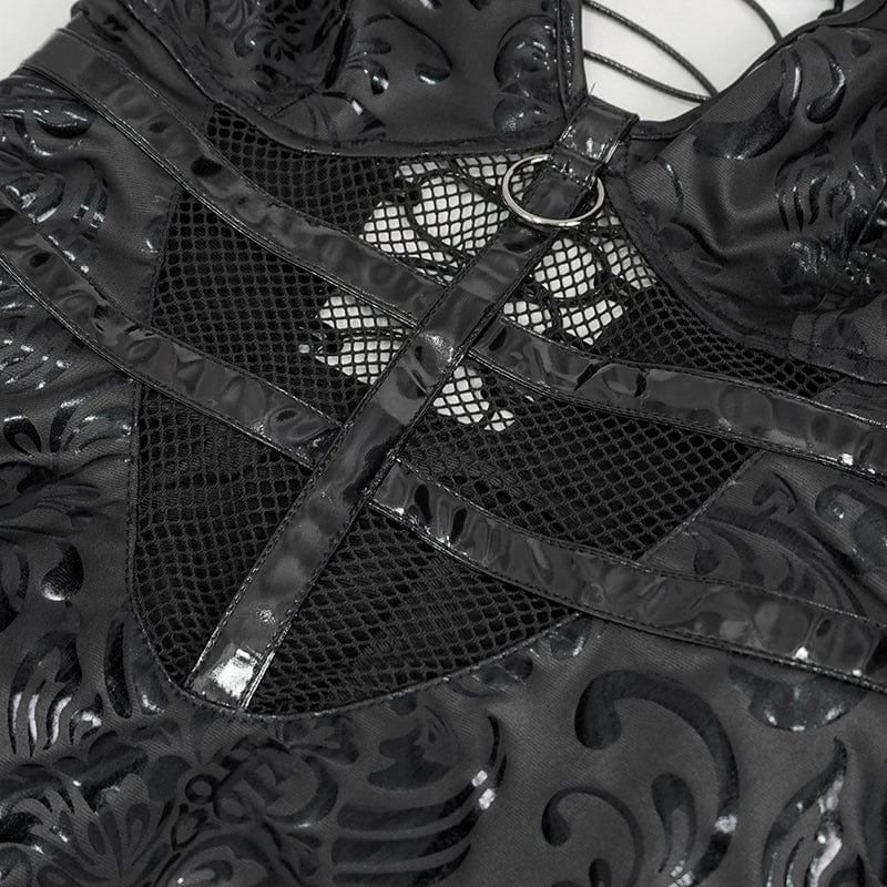 Women's Gothic Strappy Plunging Slip Dress - Image 10