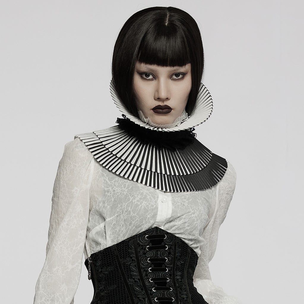 Women's Gothic Stripes Neckwear with Bell Choker - Image 3