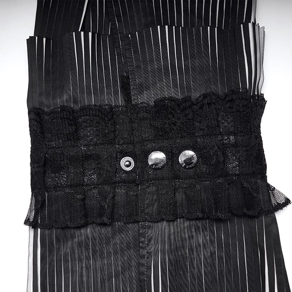 Women's Gothic Stripes Neckwear with Bell Choker - Image 7
