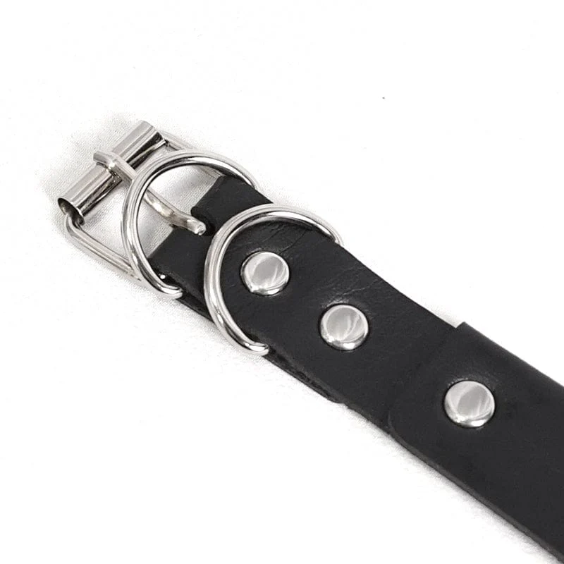 Women's Gothic Studded Chain Choker With Breast Covers - Image 8