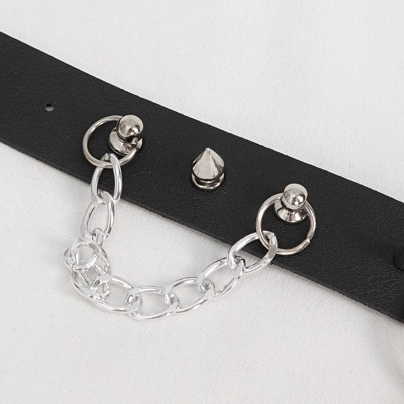 Women's Gothic Studded Tassels Chain Choker - Image 9