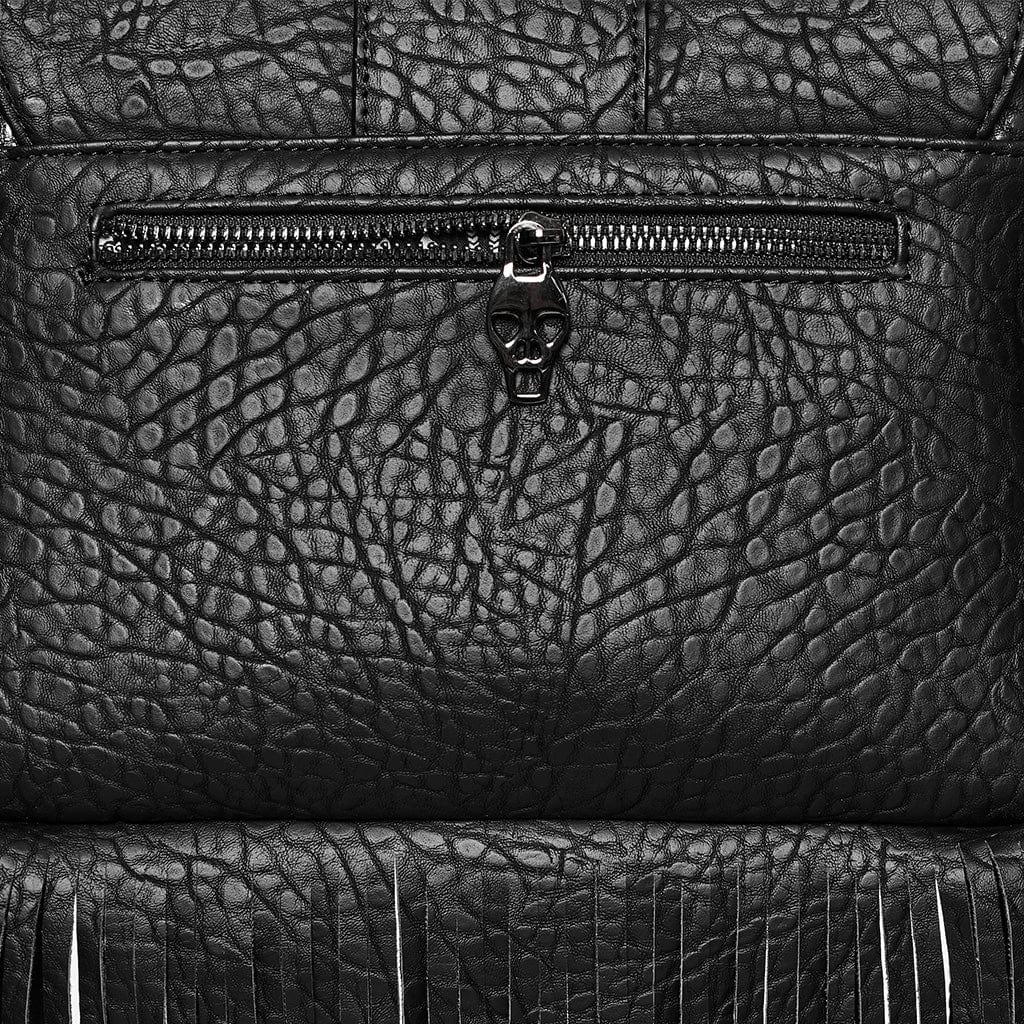 Women's Gothic Studded Tassels Faux Leather Bag - Image 7