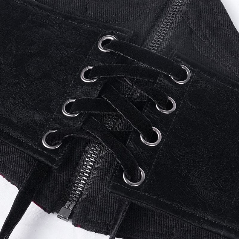 Women's Gothic Tassels Buckle-up Underbust Corset - Image 11
