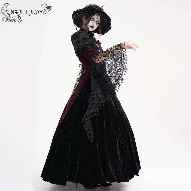 Women's Gothic Tassels Feather Rose Hat - Image 5