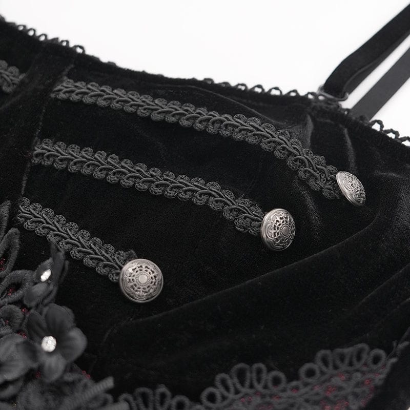 Women's Gothic Tassels Lace-up Slip Dress Wedding Dress - Image 8