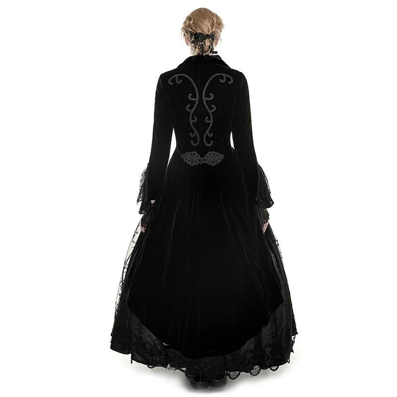 Women's Gothic Victorian High/Low Swallow Tail Overcoat - Image 4