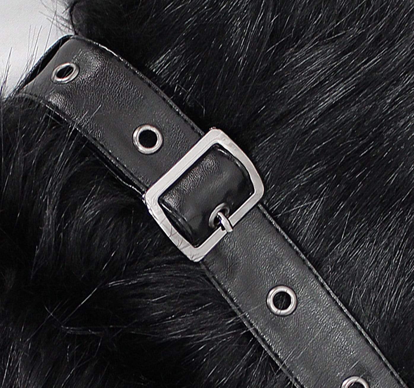 Women's Gothic Winter Warm Overcoats With Detachable Fluffy Accessories - Image 11