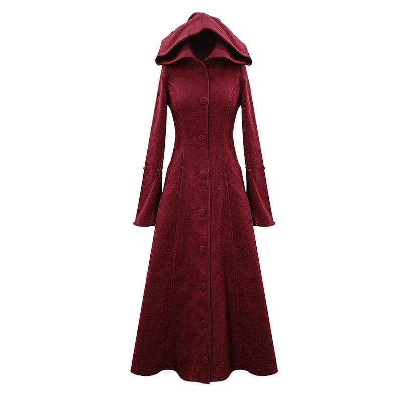 Women's Gothic Winter Warm Overcoats With Detachable Fluffy Accessories - Image 6