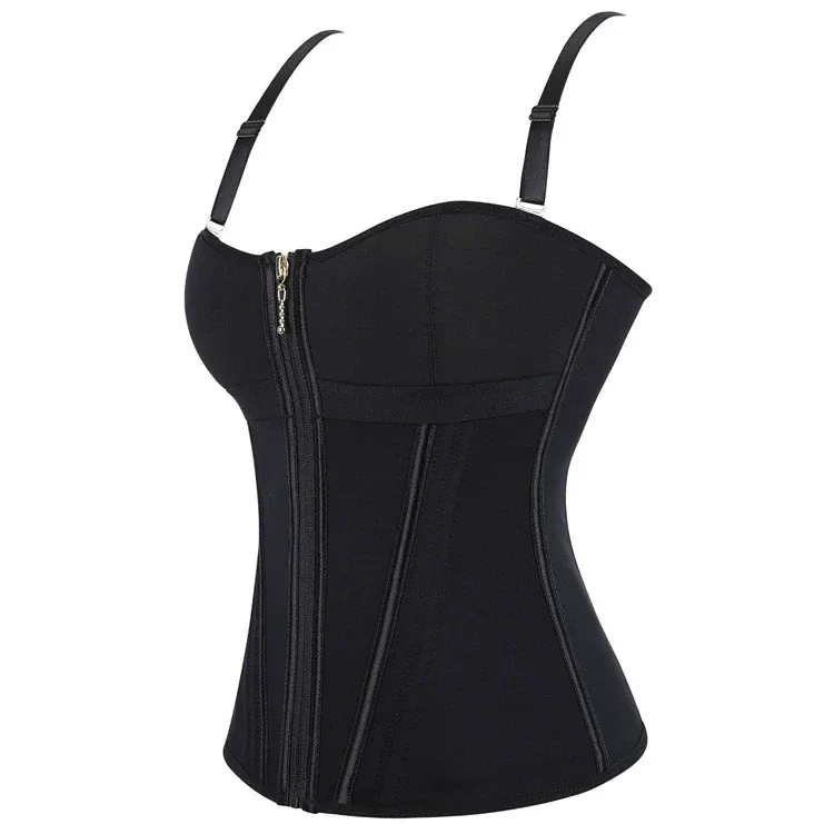 Women's Gothic Zip Slip Overbust Corset - Image 2