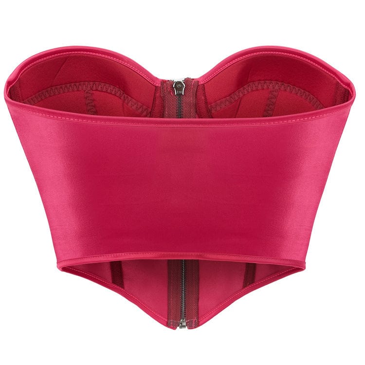Women's Gothic Zipper Boned Overbust Corset - Image 3