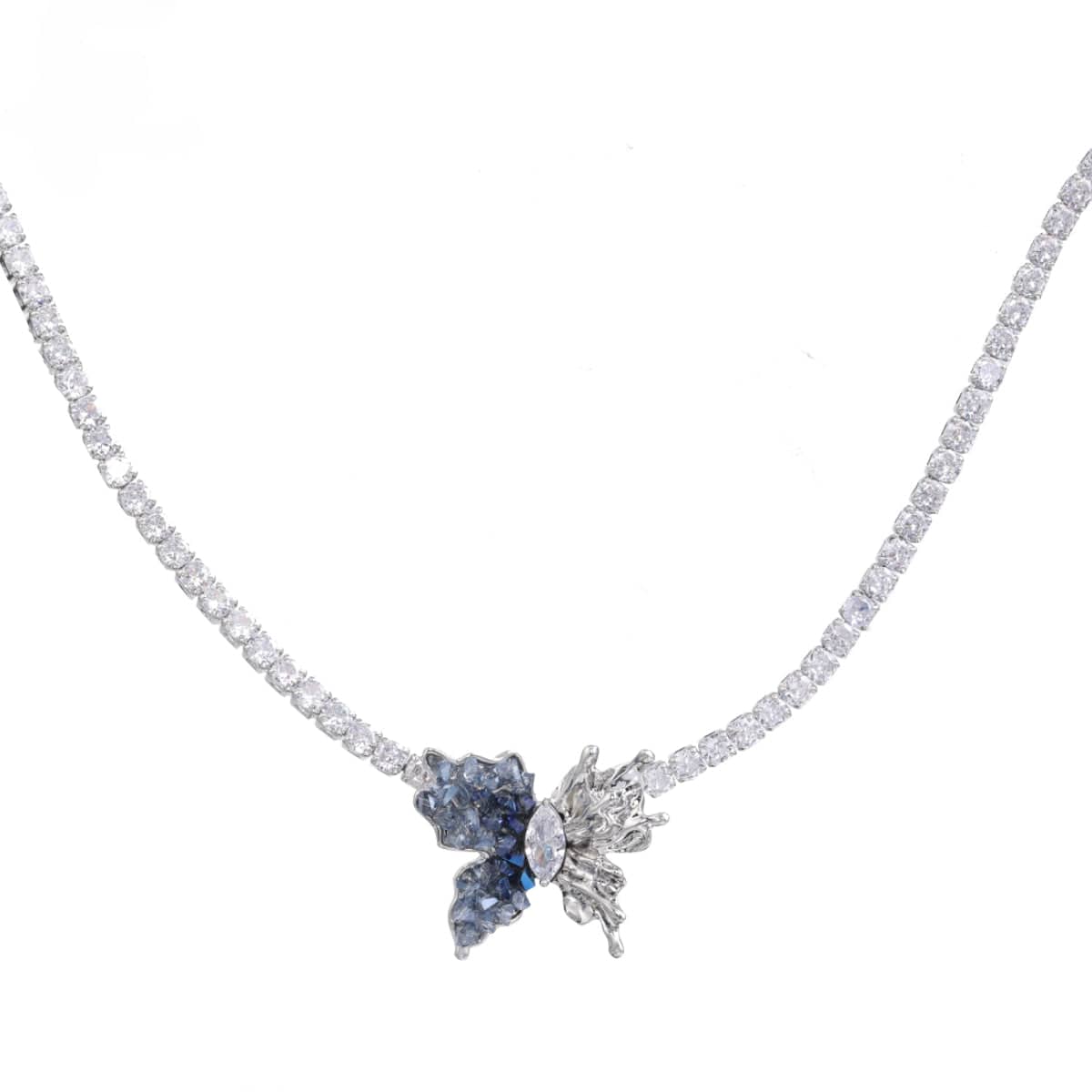 Women's Grunge Contrast Color Butterfly Necklace - Image 5