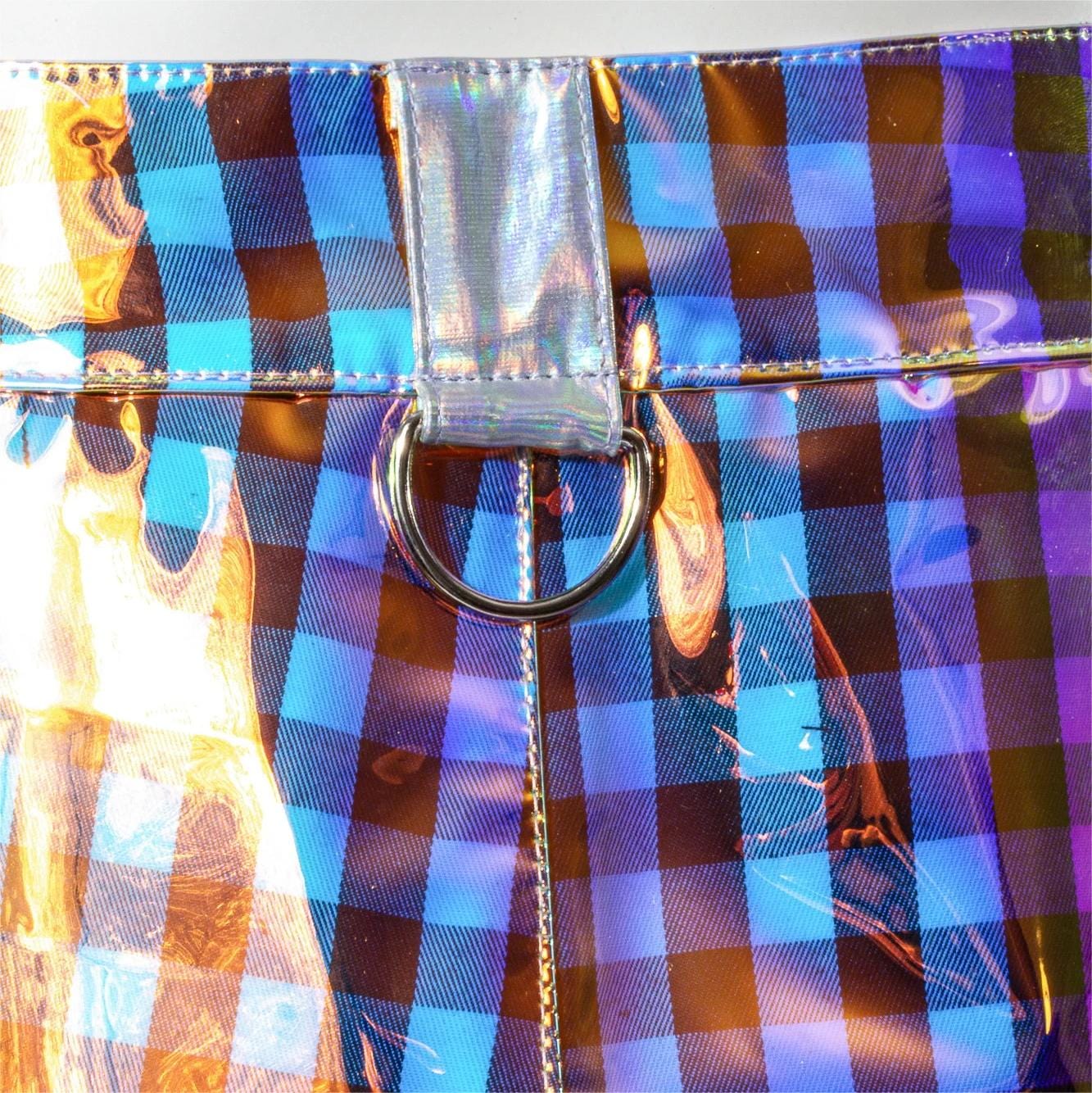 Women's Grunge Contrast Color Plaid Short Skirt - Image 9