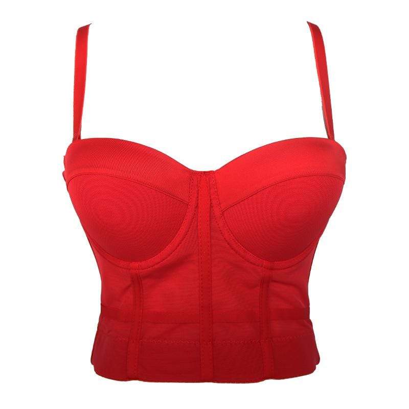 Women's Grunge Elasticated Net Fitted Bustiers - Image 3